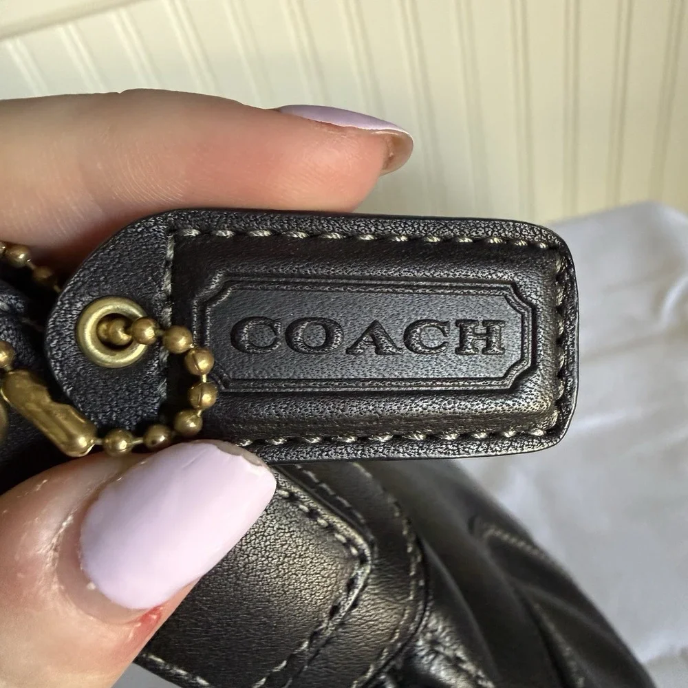 Coach 11372 Black Leather Ergo Hobo Crescent Shoulder Bag Purse Handbag Y2K 2007